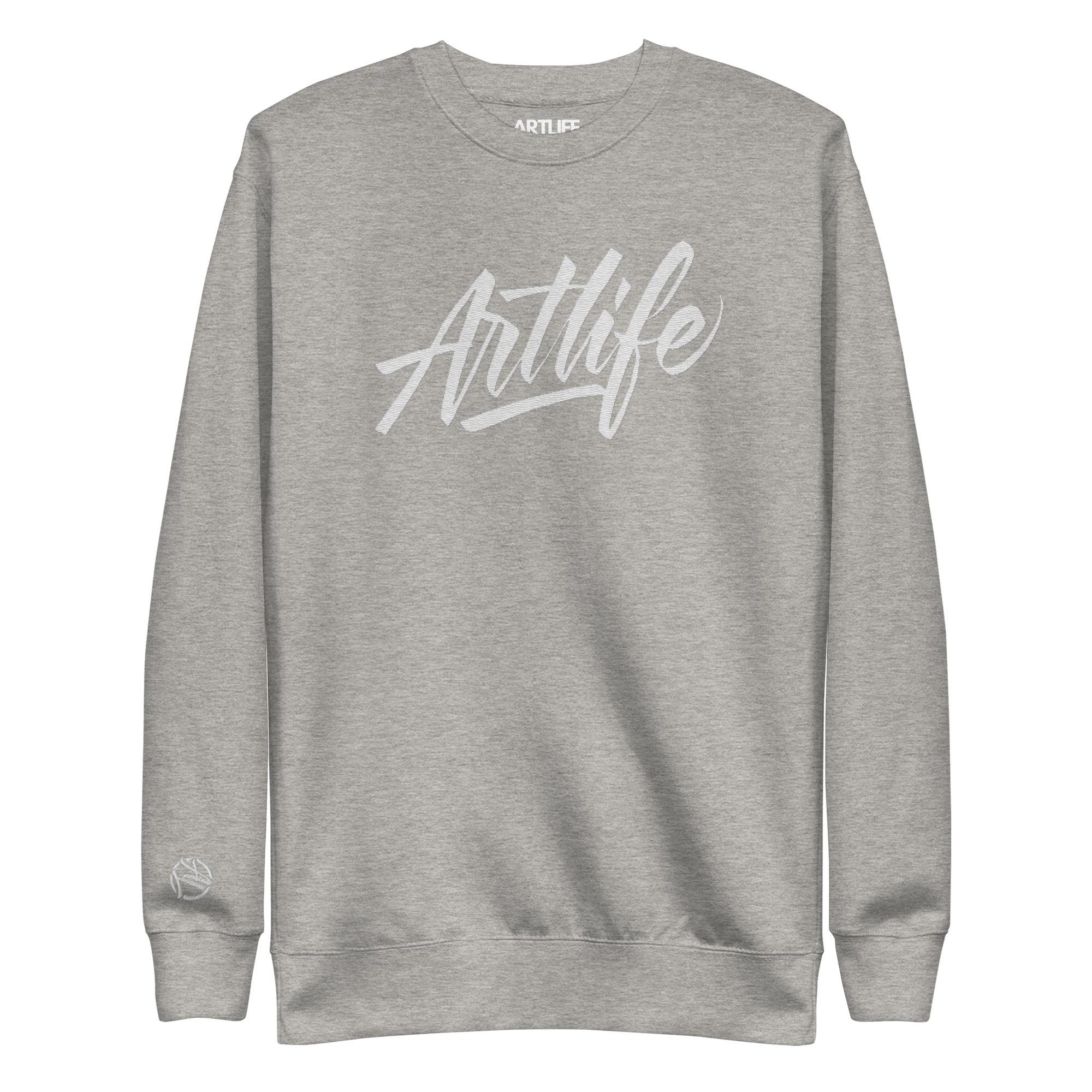pull artlife signature brodé gris