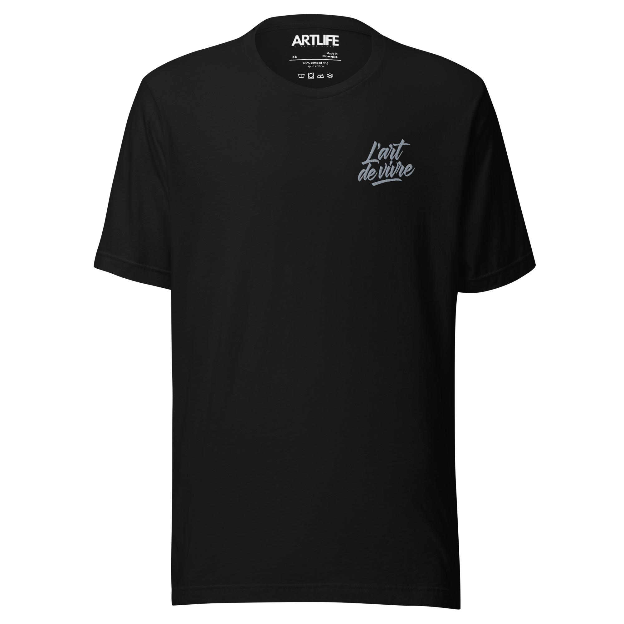 t-shirt artlife signature brodé l'art de vivre noir